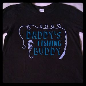 Handcrafted vinyl print daddy’s fishing buddy